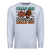 Heather Grey falls out balls out Premium Sweatshirt - BarkalooDesign