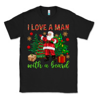 Black I love a man with a beard Christmas Classic Tee - NancyCooperArtShop