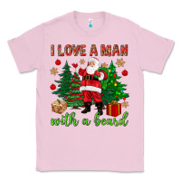 I Love A Man With A Beard Christmas Classic Tee | Teevron