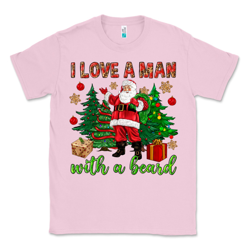 I Love A Man With A Beard Christmas Classic Tee by NancyCooperArtShop | Teevron