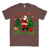 Chestnut I love a man with a beard Christmas Classic Tee - NancyCooperArtShop