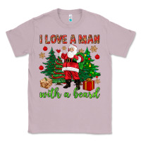 Lilac I love a man with a beard Christmas Classic Tee - NancyCooperArtShop