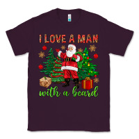 Plum I love a man with a beard Christmas Classic Tee - NancyCooperArtShop
