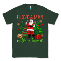 Sports Green I love a man with a beard Christmas Classic Tee - NancyCooperArtShop