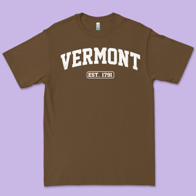 Vermont Vintage State Athletic Style Pullover Hoodie Premium Tee Designed By Artchic