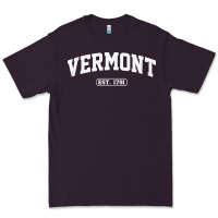 Plum vermont vintage state athletic style pullover hoodie Premium Tee - ArtChic