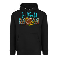 Black western leopard camouflage sunflowers  glitter mom football Heavyweight Hoodie - Artiststas