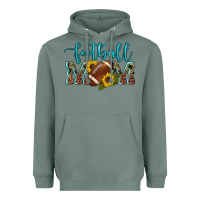 Western Leopard Camouflage Sunflowers  Glitter Mom Football Heavyweight Hoodie | Teevron