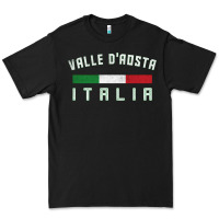 Black valle d'aosta italia italy region typography design Premium Tee - ArtChic