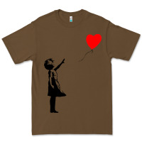 Cacao banksy girl with balloon Premium Tee - ArtChic
