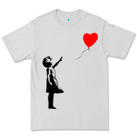 Dove Grey banksy girl with balloon Premium Tee - ArtChic