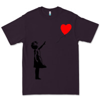 Plum banksy girl with balloon Premium Tee - ArtChic