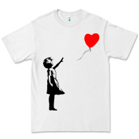 White banksy girl with balloon Premium Tee - ArtChic