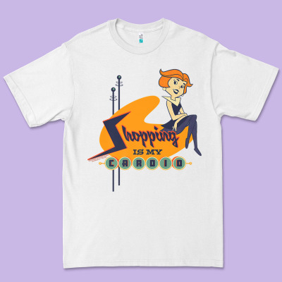 The Jetsons Jane Jetson Shopping Is My Cardio Premium T Shirt Premium Tee Designed By Artchic