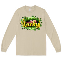 Mushroom St. Patrick's Day lips lucky Long Sleeve Tee - HowdyJamesFarm