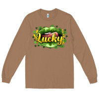 Toasted Coconut St. Patrick's Day lips lucky Long Sleeve Tee - HowdyJamesFarm