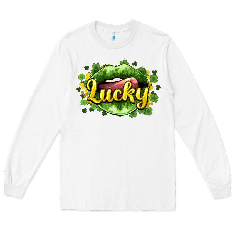 St. Patrick's Day Lips Lucky Long Sleeve Tee by HowdyJamesFarm | Teevron