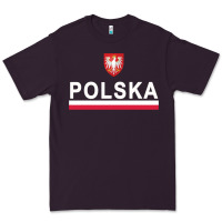 Sporty Polska Flag And Emblem Polish Coat Of Arms Pullover Hoodie Premium Tee | Teevron