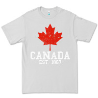 Dove Grey vintage canada est.1867 maple leaf canadian flag r Premium Tee - ArtChic