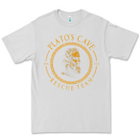 Dove Grey platos cave rescue team ancient greek philosophy p Premium Tee - ArtChic