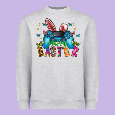 Happy Easter Gamer Heavyweight Sweatshirt Designed By Cowhidedigitalart