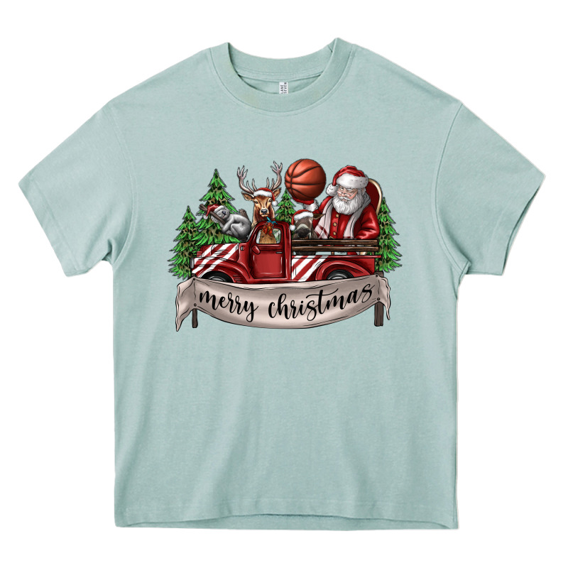 Merry Christmas Heavy Core Tee by SublimationCraftShop | Teevron