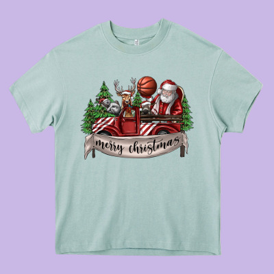 Merry Christmas Heavy Core Tee Designed By Sublimationcraftshop
