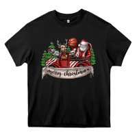 Black Merry Christmas Heavy Core Tee - SublimationCraftShop