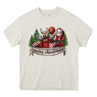 Cream Merry Christmas Heavy Core Tee - SublimationCraftShop