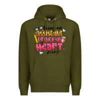 Army Green Being an Assistant Principal is Heart Work Premium Hoodie - CowhideDigitalArt