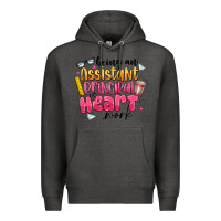 Charcoal Heather Being an Assistant Principal is Heart Work Premium Hoodie - CowhideDigitalArt