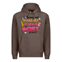 Coffee Being an Assistant Principal is Heart Work Premium Hoodie - CowhideDigitalArt