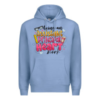Colony Blue Being an Assistant Principal is Heart Work Premium Hoodie - CowhideDigitalArt