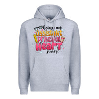 Heather Grey Being an Assistant Principal is Heart Work Premium Hoodie - CowhideDigitalArt