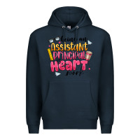 Navy Being an Assistant Principal is Heart Work Premium Hoodie - CowhideDigitalArt