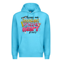 Ocean Blue Being an Assistant Principal is Heart Work Premium Hoodie - CowhideDigitalArt