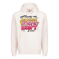Pale Pink Being an Assistant Principal is Heart Work Premium Hoodie - CowhideDigitalArt