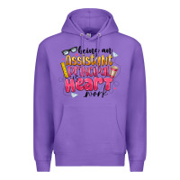 Purple Being an Assistant Principal is Heart Work Premium Hoodie - CowhideDigitalArt