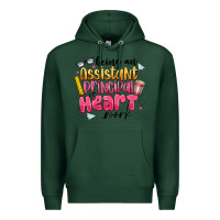 Sports Green Being an Assistant Principal is Heart Work Premium Hoodie - CowhideDigitalArt