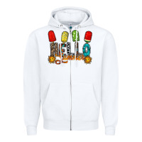 White hello summer Zipper Hoodie - RacoonDesign