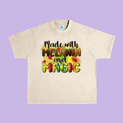 Made With Melanin And Magic Urban Heavy Tee Designed By Cowgirlartshop