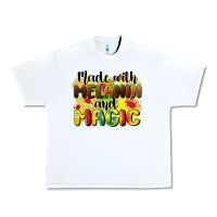 White made with melanin and magic Urban Heavy Tee - CowGirlArtShop