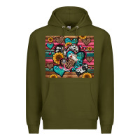 Army Green nurse hearts Premium Hoodie - Jasminsmagicworld