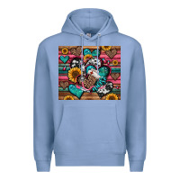 Colony Blue nurse hearts Premium Hoodie - Jasminsmagicworld
