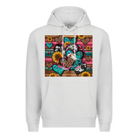 Dove Grey nurse hearts Premium Hoodie - Jasminsmagicworld