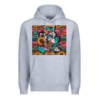 Heather Grey nurse hearts Premium Hoodie - Jasminsmagicworld