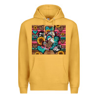Mustard nurse hearts Premium Hoodie - Jasminsmagicworld