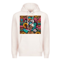 Pale Pink nurse hearts Premium Hoodie - Jasminsmagicworld
