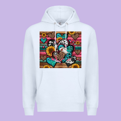 Nurse Hearts Premium Hoodie Designed By Jasminsmagicworld