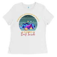 White camping The Best Outdoor Activity Is Going Back Inside Ladies Tee - Bettercallsaul